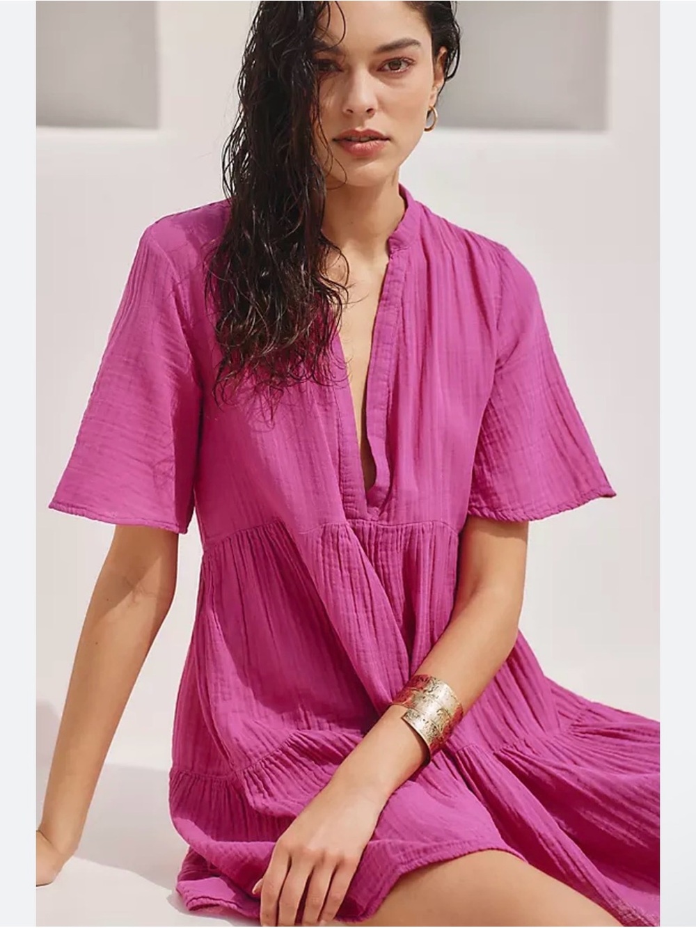 NWT Anthropologie Kallie Tiered Flowy Tunic Dress